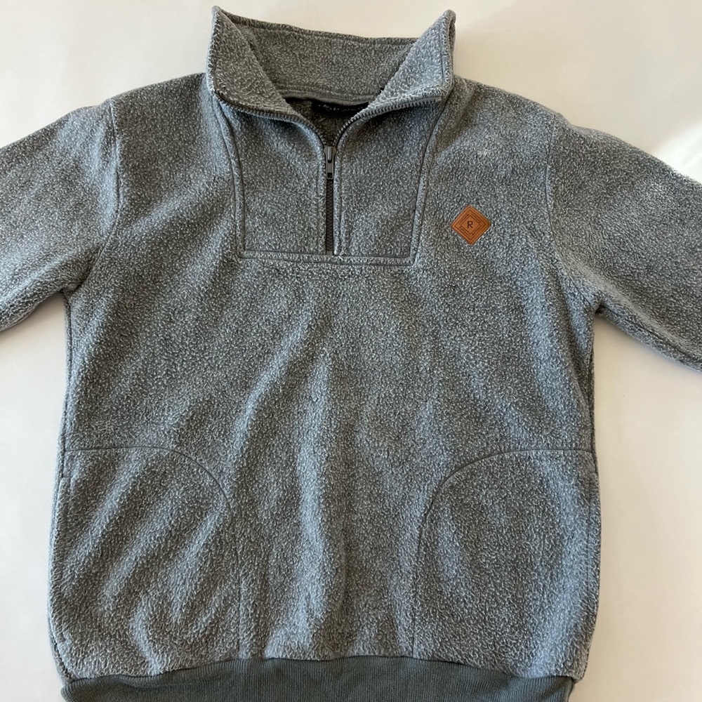 Raffinate sweater 1/4 zip grey
